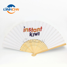 Customized folding paper hand fan with advertising logo